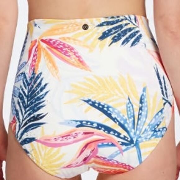 CALIA Powersculpt High Rise Swim Bikini Bottom Multi Palm XS NEW - Picture 9 of 9